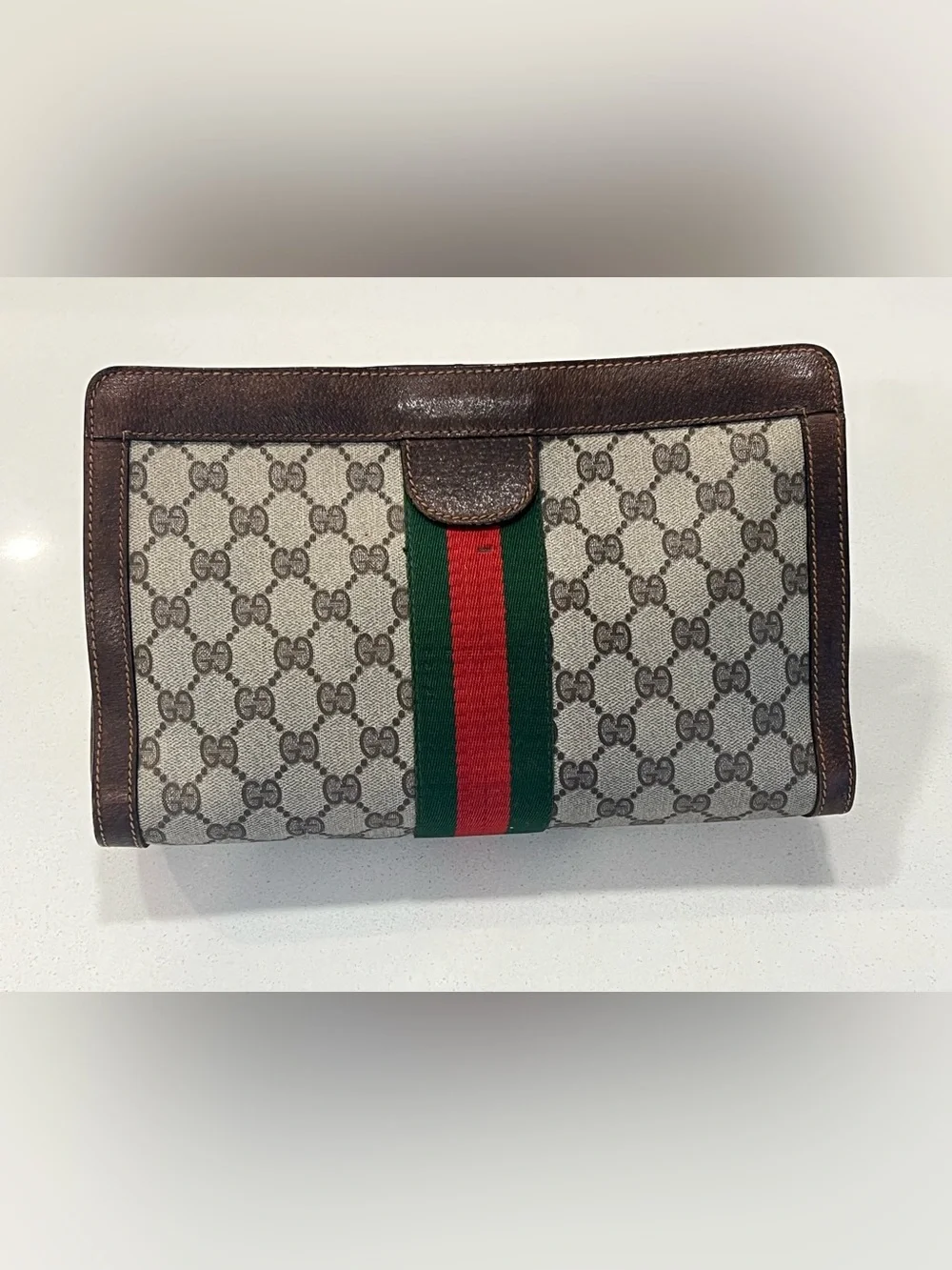 Vintage Gucci GG Supreme Web Clutch/Pouch